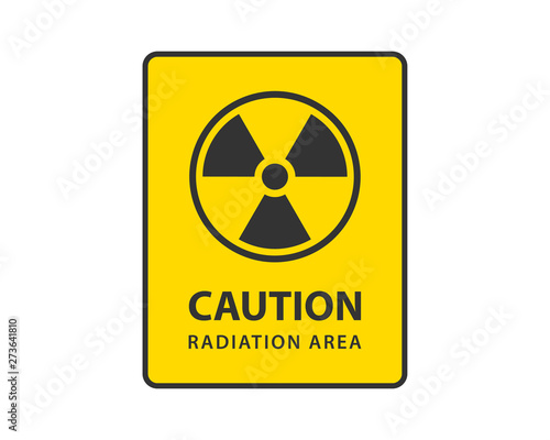 Radiation icon vector. Warning radioactive sign danger symbol.
