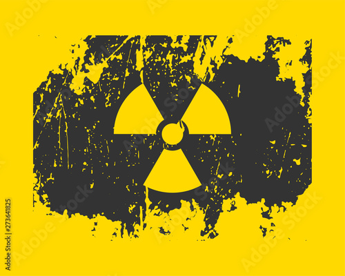 Radiation icon vector. Warning radioactive sign danger symbol.