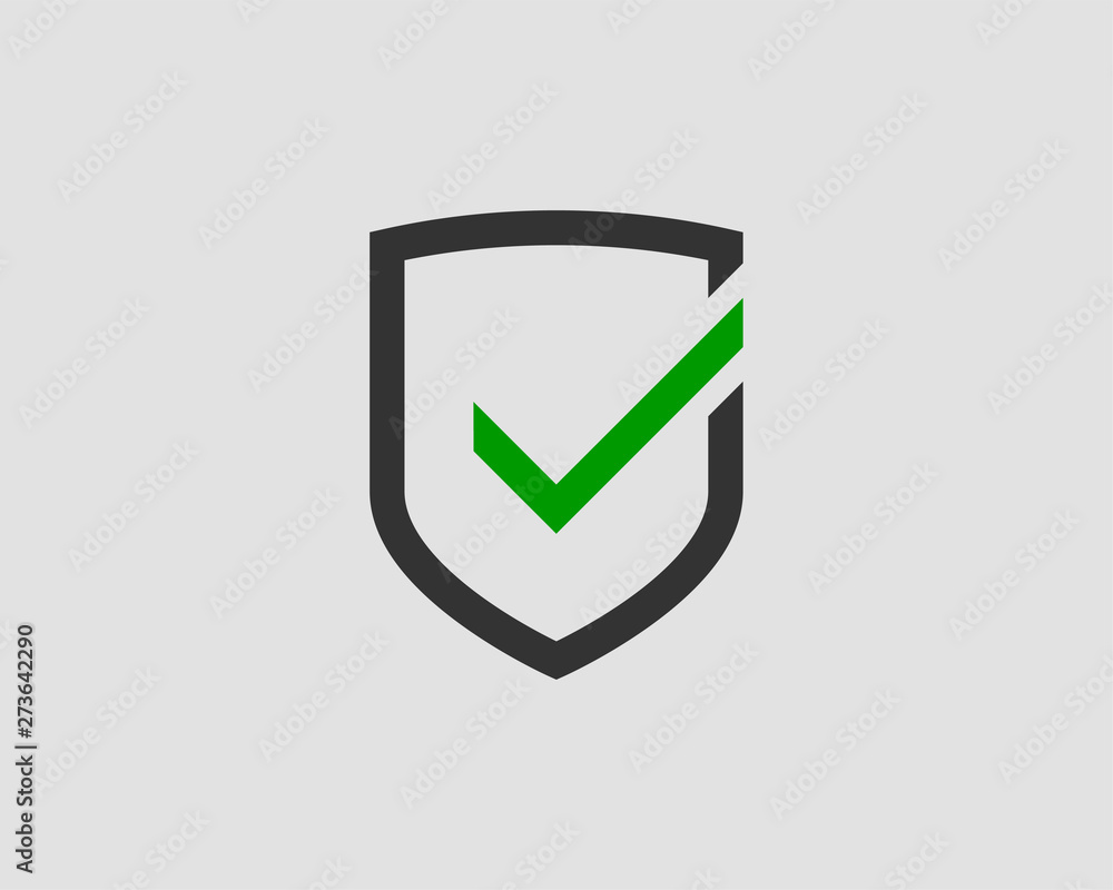 Shield icon vector with mark symbol. Design element. Shield icon vector with mark symbol. Design element.