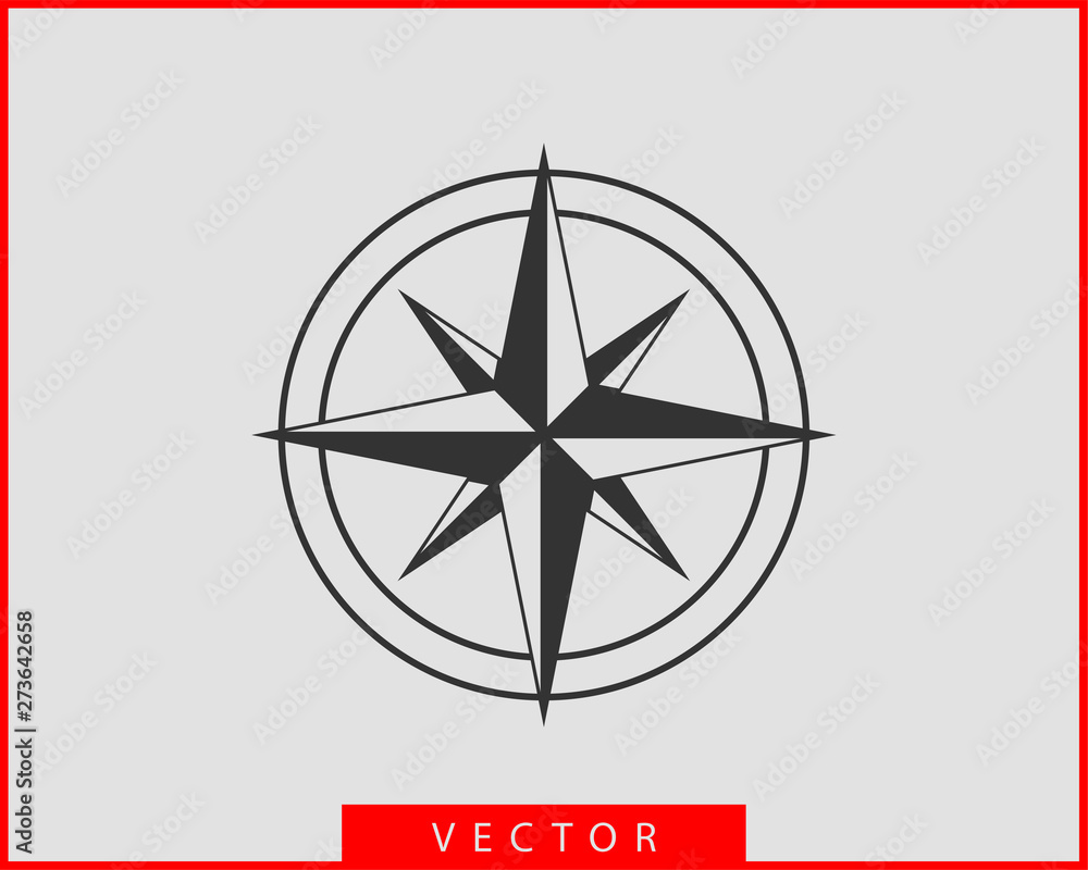 Compass icon vector. Wind rose star navigation. Compass icon vector. Wind rose star navigation.