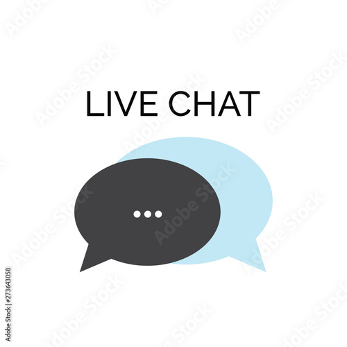 Live chat, call center telemarketing icon or symbol
