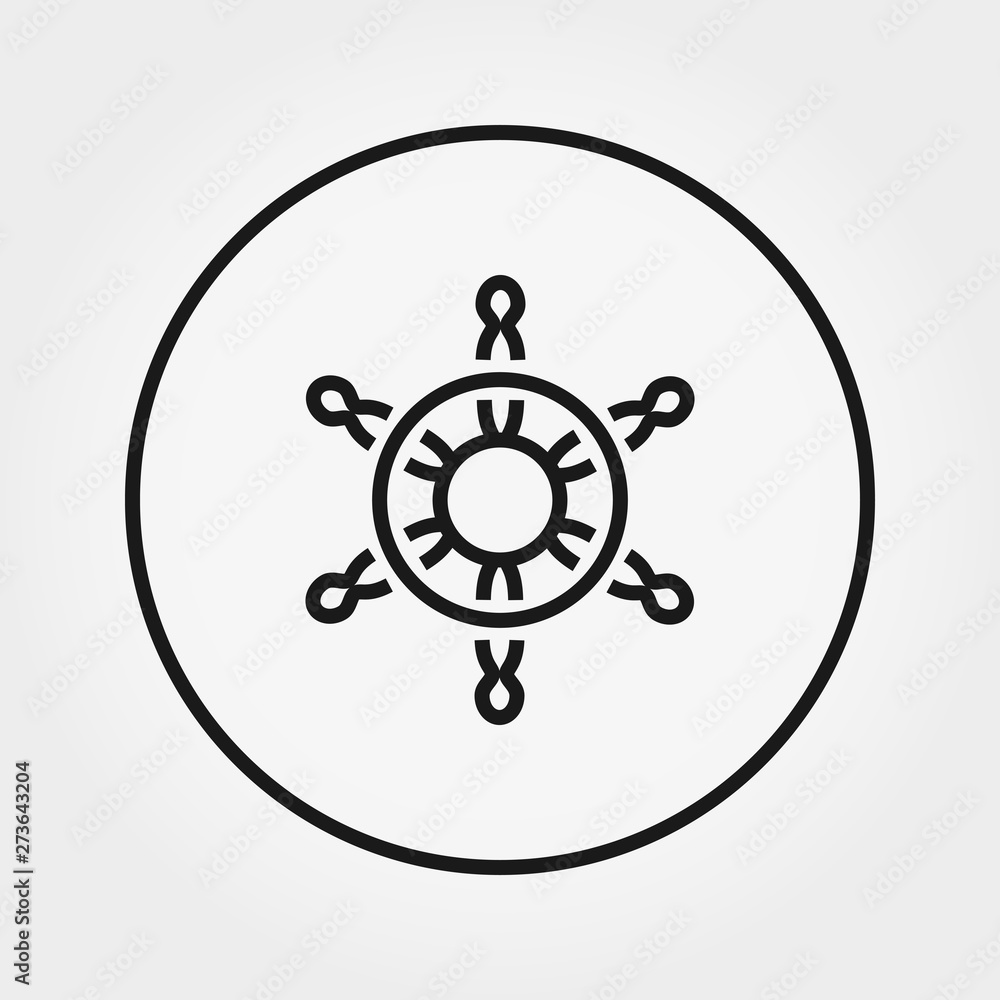 Steering wheel. Universal Icon. Vector. Thin line Steering wheel. Universal Icon. Vector. Thin line