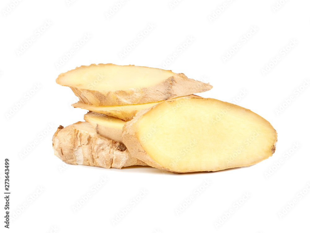 Slices of ginger root