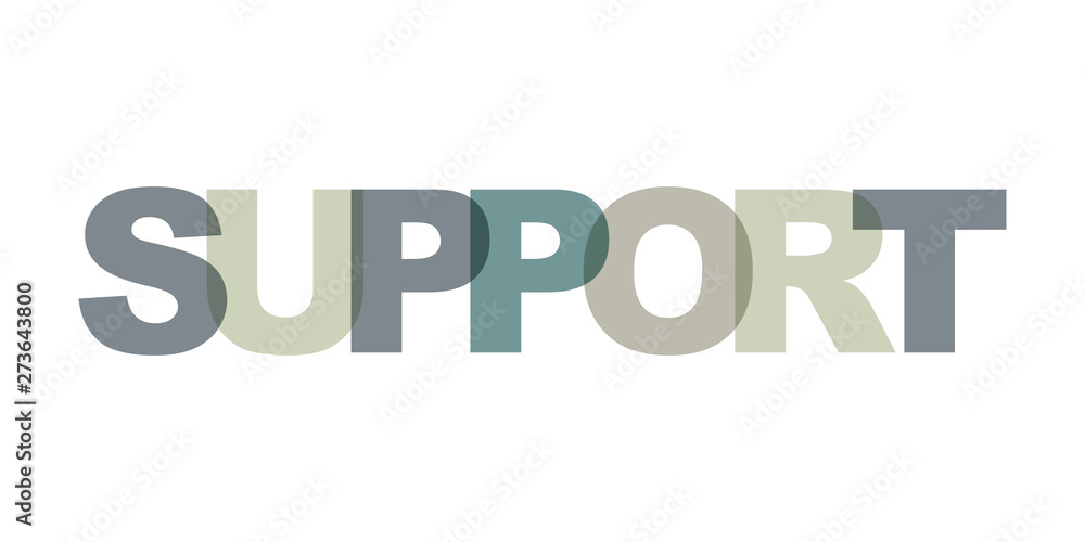 Support management business card text. Modern lettering poster. Color word art slogan icon. Phrases vector print design elements. Support management business card text. Modern lettering poster. Color word art slogan icon. Phrases vector print design elements.