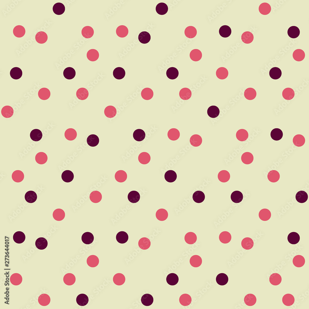 Chaotically dots polka background seamless pattern