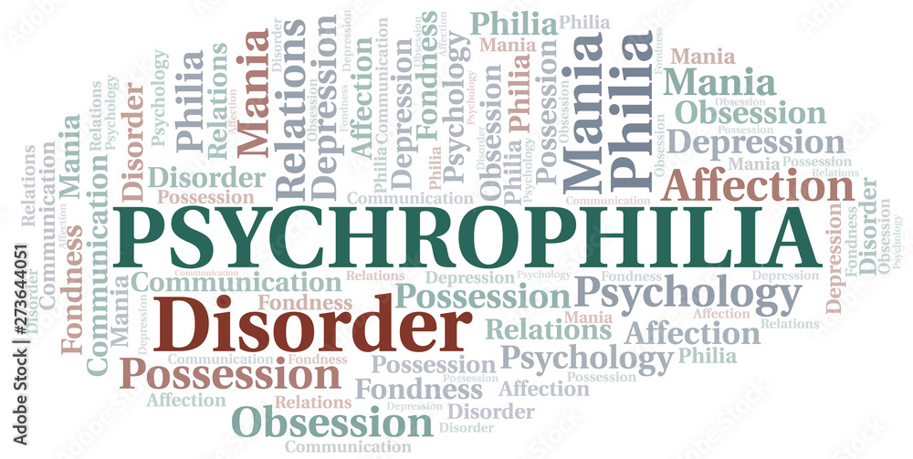Psychrophilia word cloud. Type of Philia.