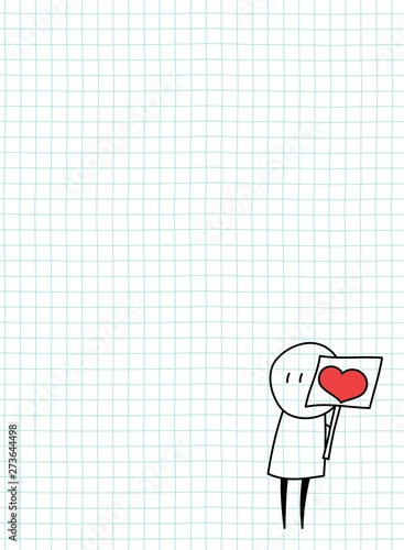 sketch on a sheet of romantic men