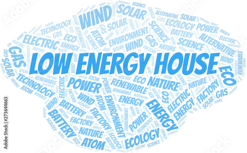 Low Energy House word cloud. Wordcloud made with text only.