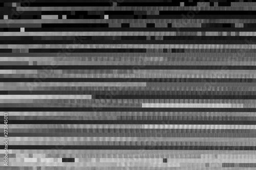 Pixel pattern of a digital glitch / Abstract black and white pixel pattern background of a digital glitch.