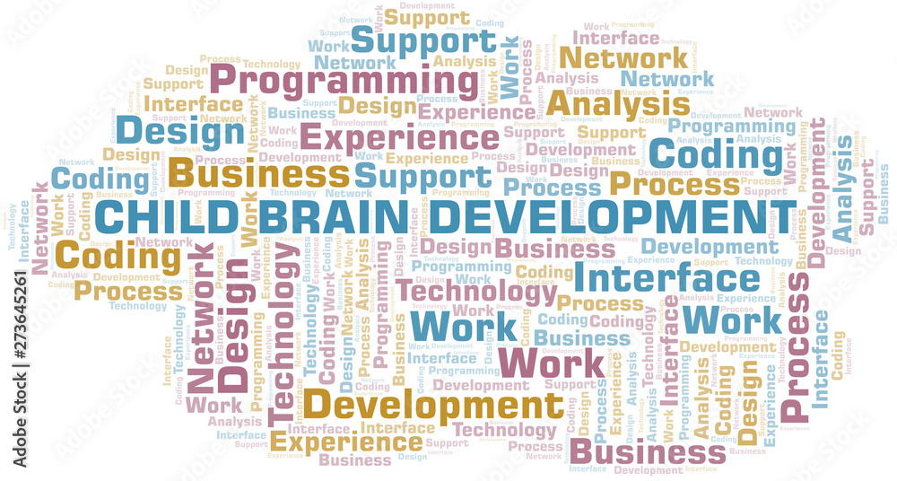 Child Brain Development word cloud. Wordcloud made with text only.