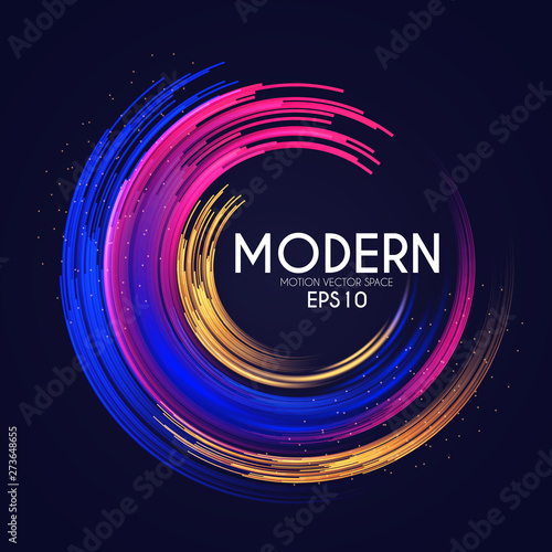 Colorful Motion Striped Effect with Light. Abstract Magic Color Background.