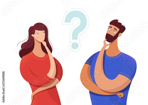 Couple sharing common secret vector illustration