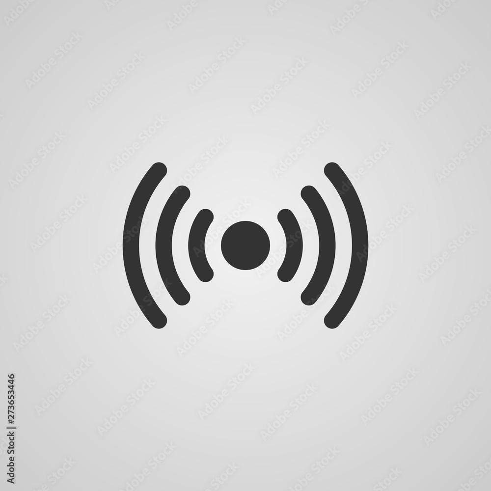 Wireless sign icon, flat design style. Vector illustration. Wireless sign icon, flat design style. Vector illustration.