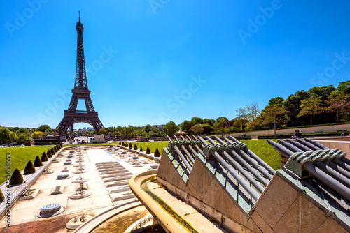 Landscape of Eiffel tower in Paris, France.