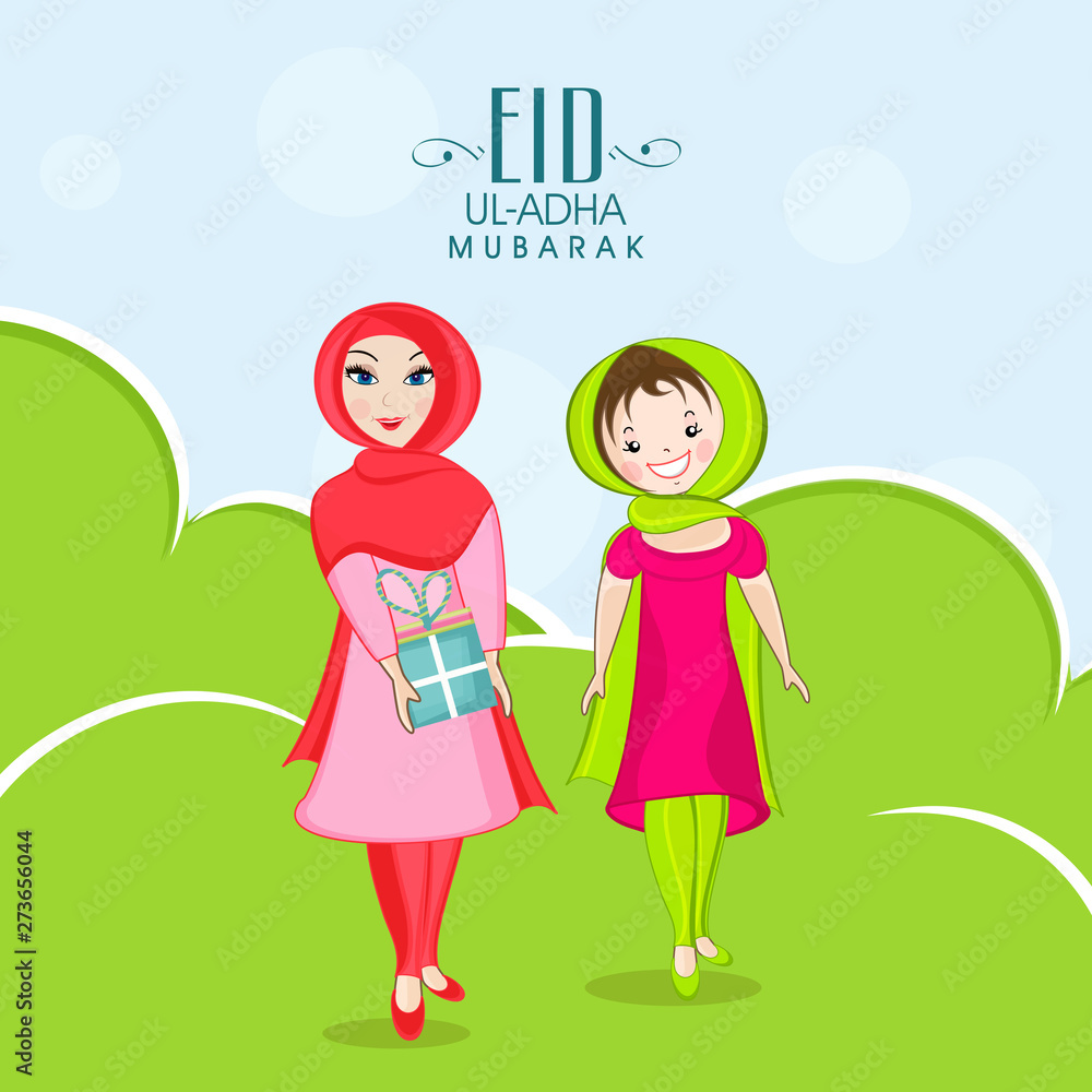Eid-Ul-Adha festival celebration with muslim girls. Eid-Ul-Adha festival celebration with muslim girls.
