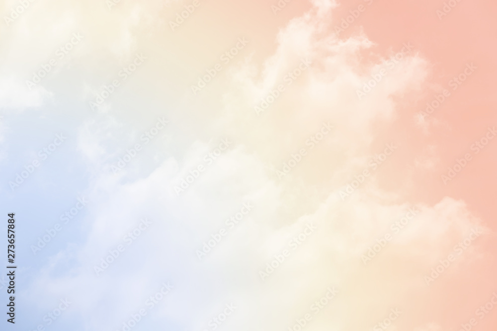 Sun and cloud background with a pastel colored Stock Photo | Adobe Stock