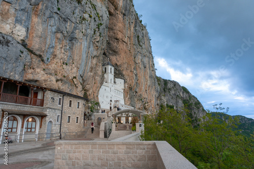 Monastery of Ostrog is a monastery of Serbian Orthodox Church placed against an almost vertical rock of Ostroska Greda, Montenegro, Europe. It is dedicated to Saint Basil of Ostrog.