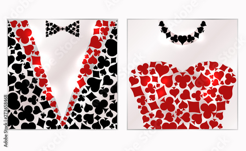 Casino poker vip card background, vector illustration