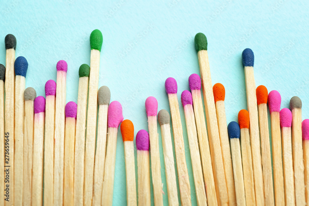Many matches on color background Many matches on color background
