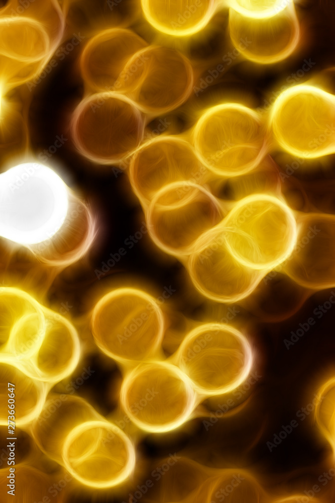 Fractal image of yellow round bokeh bubbles Fractal image of yellow round bokeh bubbles