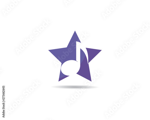 music logo vector icon illustration design