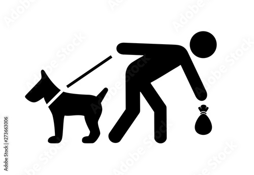 Please clean after your dog vector sign