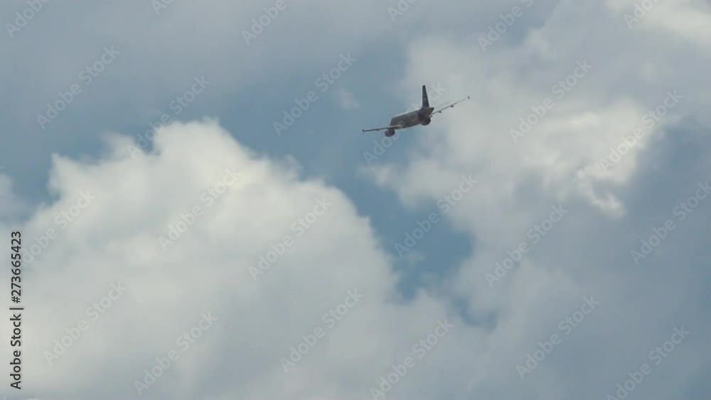 Plane Flying Through the Clouds Just After Take Off Plane Flying Through the Clouds Just After Take Off