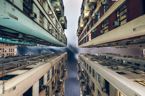 Low angle view of residential buildings