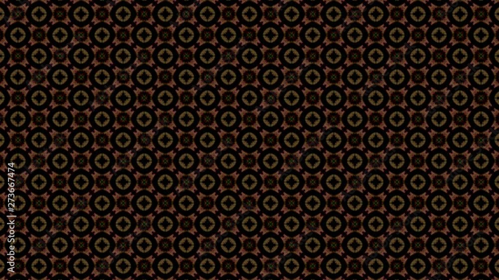 Two 2D graphic patterns that blend together to create multicolored effects, composed of different designs and shapes with textures that vary over time. Two 2D graphic patterns that blend together to create multicolored effects, composed of different designs and shapes with textures that vary over time.