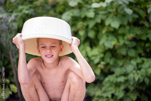 little boy in a hat