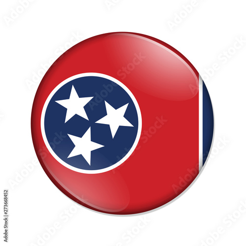Tennessee state flag badge button