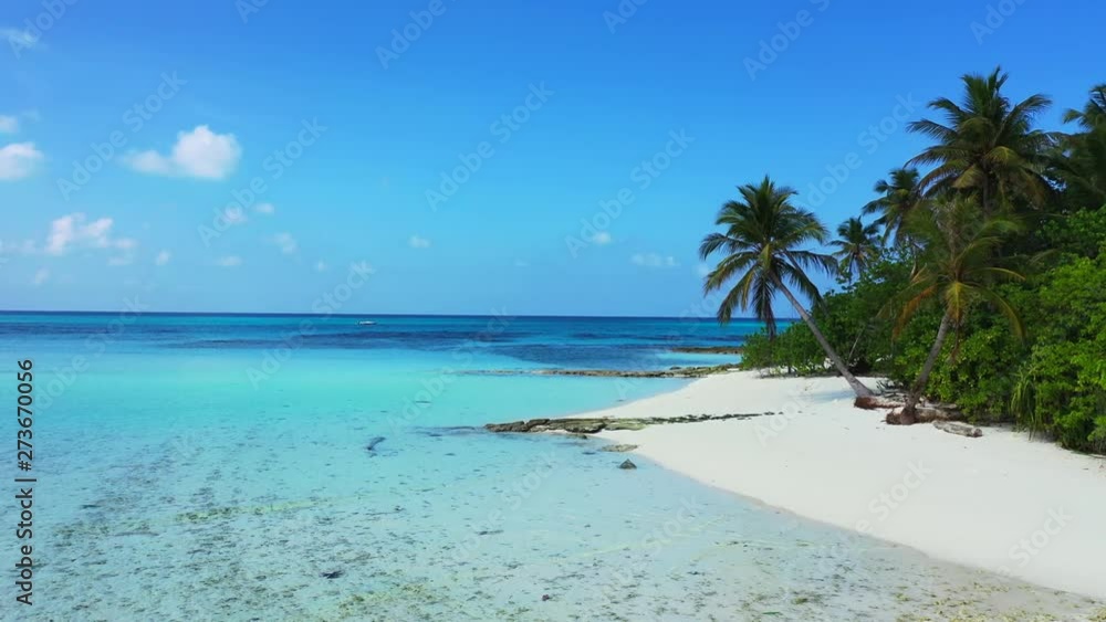drone flying by a small deserted island in the Philippines. No signs of human activity drone flying by a small deserted island in the Philippines. No signs of human activity