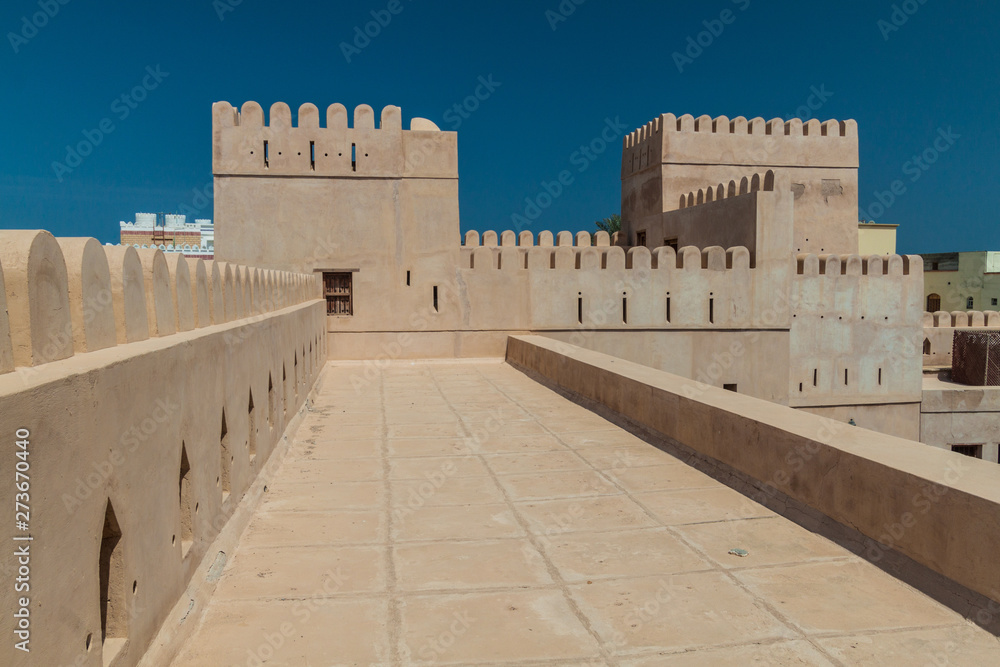 Ramparts of Al Ayjah Fort in Sur, Oman