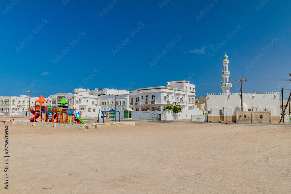 View of Ayjah village near Sur, Oman View of Ayjah village near Sur, Oman