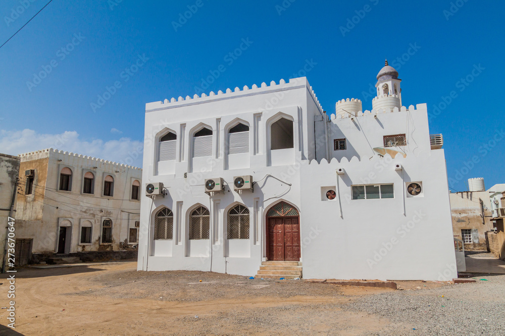 White houses in Sur, Oman