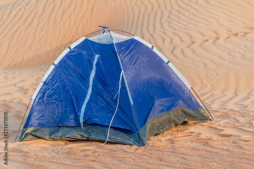 Tent in the dunes of Wahiba Sands (Sharqiya Sands), Oman © Matyas Rehak