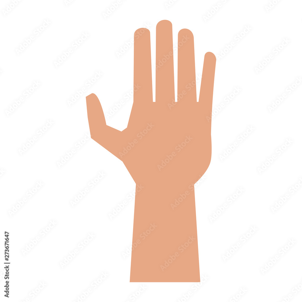 Human han with palm open cartoon Human han with palm open cartoon
