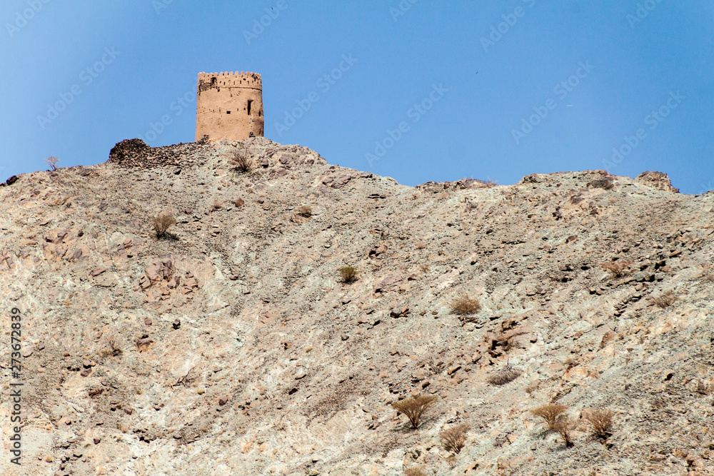 Hilltop watchtower near Ibra, Oman