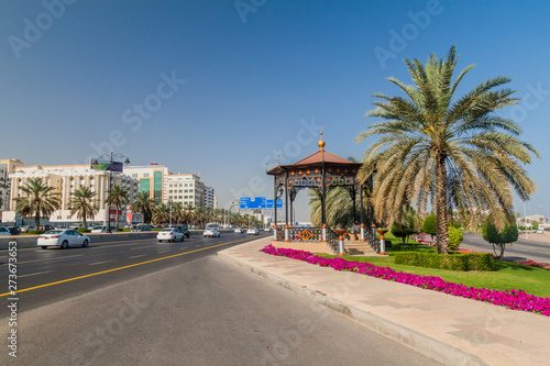 MUSCAT, OMAN - FEBRUARY 22, 2017: Traffic on Sultan Qaboos street in Muscat, Oman © Matyas Rehak