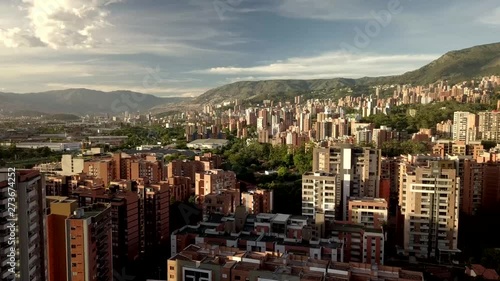 Flying towards Medellin in the Aburra Valley photo