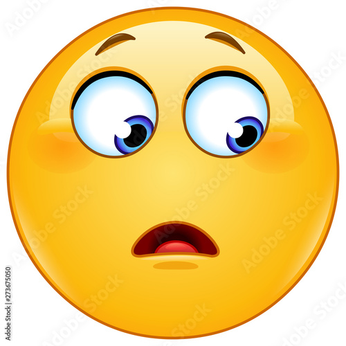 Wonder emoticon looking side