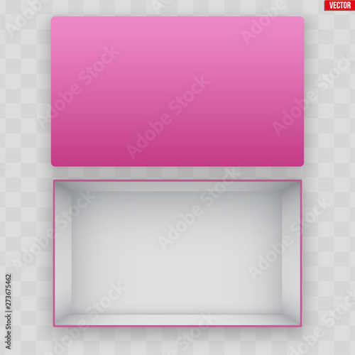 Blank of Open Pink Shoe Box