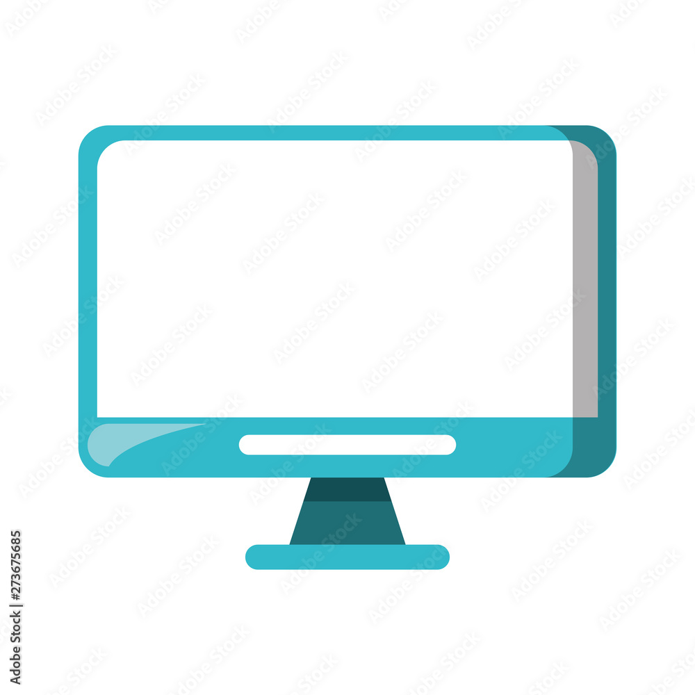 Computer monitor blank screen hardware symbol isolated Computer monitor blank screen hardware symbol isolated