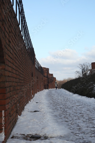Stare miasto Warszawa zima śnieg #273676898