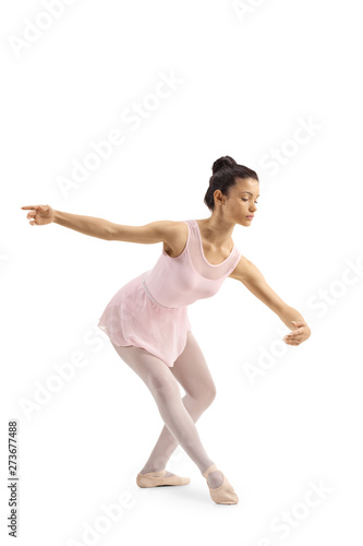 Young female ballet dancer performing a classical pose