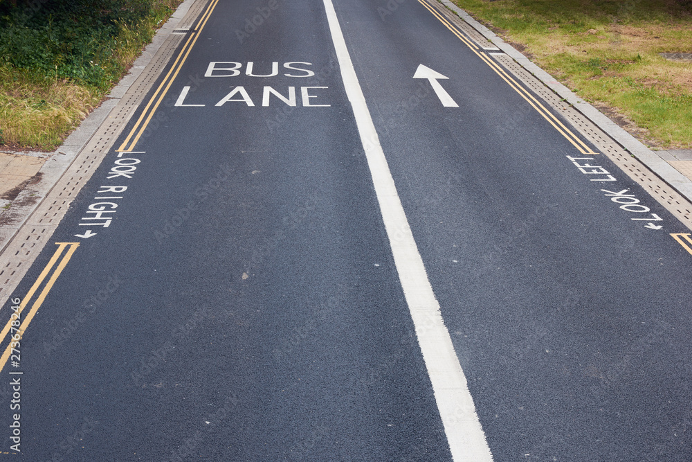 Look right. Look left. Instruction for pedestrians on one way road  in London