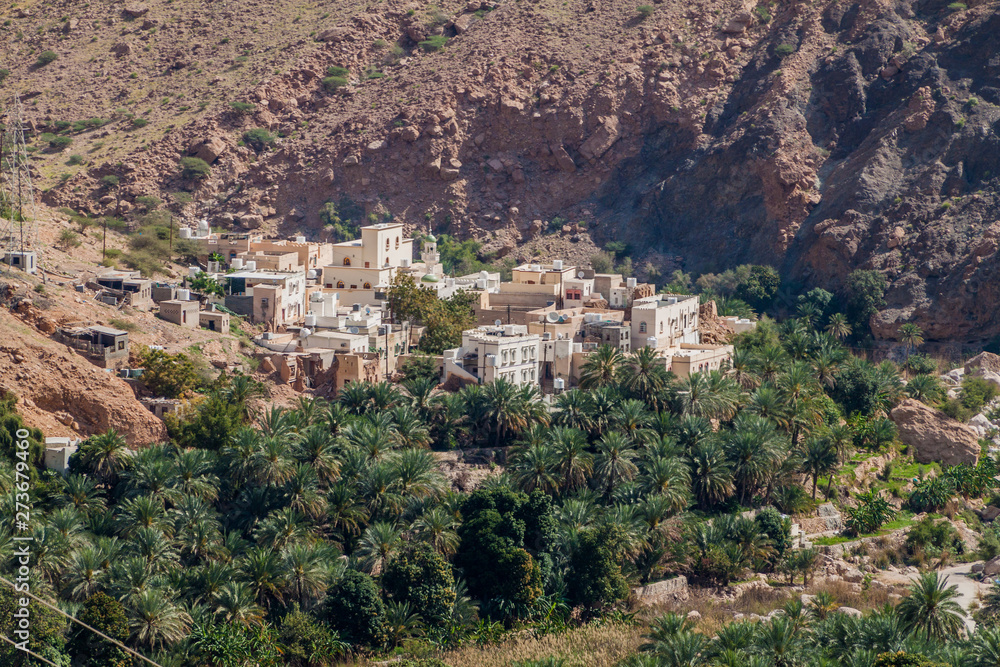 Small village in Wadi Tiwi valley, Oman