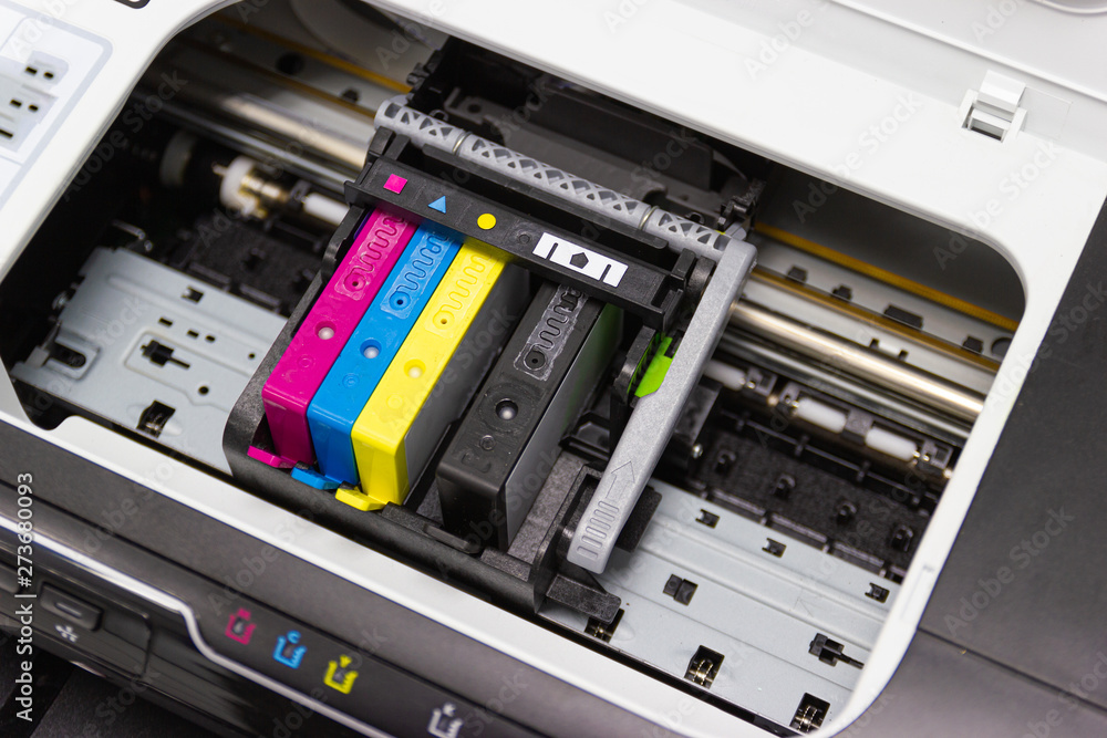 An ink cartridge or inkjet cartridge is a component of an inkjet printer that contains the ink four color An ink cartridge or inkjet cartridge is a component of an inkjet printer that contains the ink four color