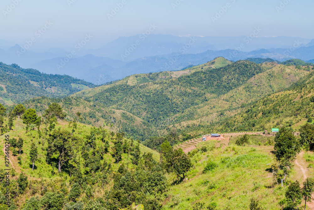 Mountains near Kalaw town, Myanmar