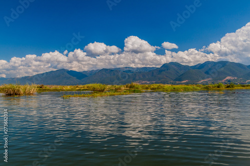 Mountains and Inle lake, Myanmar